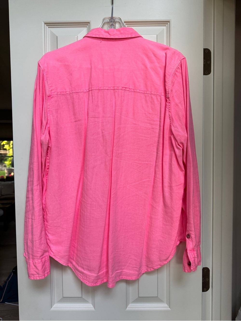 Pink Button-Up Collared Top - Picture 2 of 3